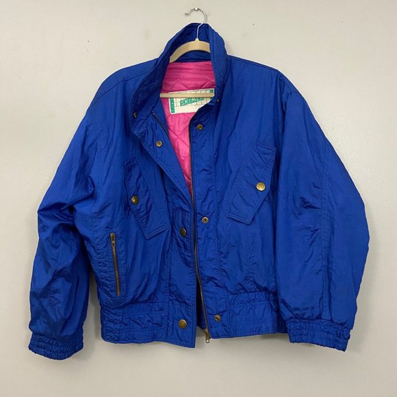 Vintage Jackets & Blazers - Skimer Paris Blue 1980s Ski Jacket Women's M